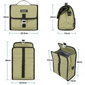 Resim Sones Rhinowalk Rk9107 Yağmur Kapaklı Katlanabilir Genişleme Termal Bisiklet Çantası Mat Yeşil 