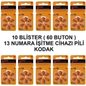 Resim Kodak 13 Numara 10 Paket Kodak İşitme Cihazı Pili 
