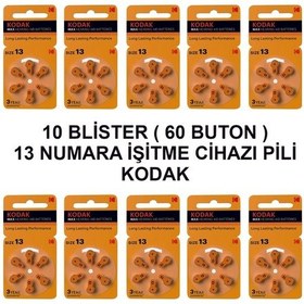Resim Kodak 13 Numara 10 Paket Kodak İşitme Cihazı Pili 