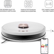 Resim Homend Alex Laser Pro 1283H Moplu ve Haritalamalı Akıllı Robot Süpürge Beyaz 