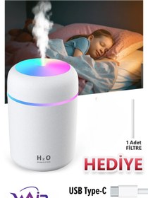 Resim Wair Teknoloji 300 ml H2O Ultrasonik Ledli Hava Nemlendirici Buhar Makinesi Ve Aroma Difüzörü 