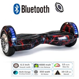 Resim Citymate Smart Balance Elektrikli Kaykay Hoverboard 8.5 Inch + Hoverkart Set Akıllı Dengeli Ledli Bluetooth Hoparlörlü 