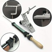 Resim Profesyonel Ağır Hizmet Tipi Bıçak Bileme Sistemi - Ayarlanabilir Yükseklik ve Sabit Taban, Sağlam Çinko Alaşım Konstrüksiyonlu, Şef, Steak, Çok Amaçlı Mutfak Bıçakları için Taşlama & Parlatma Kiti - Kararlı Platforma sahip Kompakt Bileyici, Kolay Montaj, Ev kullanımı İdeal - Hassas Bileme için Tutamak ve Adjustable Mekanizmalı Geliştirilmiş Model 