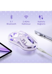 Resim Gravastar Mercury M1 Pro Rgb 26.000 Dpı Optik Gaming Mouse, Kablosuz, Magnezyum Alaşımlı, Programlan M1 Pro 