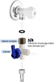 Resim Premium Su Arıtma Cihaz Hat Alma Aparatı 3/8 6 Mm Bağlantı Combo 