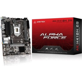 Resim Arktek Alpha Force, Ak-h410m Eg Va, 2xddr4, M.2, D-sub, Hdmı, 10.nesil, Lga1200 Soket, Anakart 