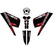 Resim GP Kompozit CF Moto 450 SR 2023-2024 Uyumlu Tank Pad Seti Kırmızı 