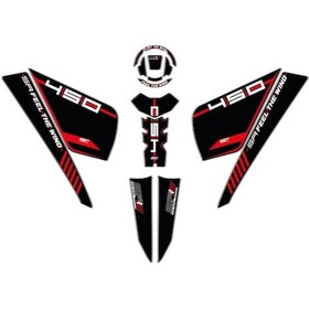 Resim GP Kompozit CF Moto 450 SR 2023-2024 Uyumlu Tank Pad Seti Kırmızı 