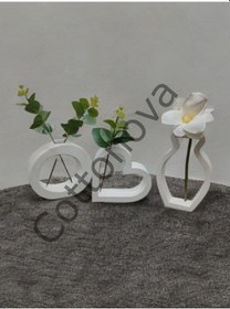 Resim Cottonova C34 Dekoratif Vazo 3lü Beyaz 