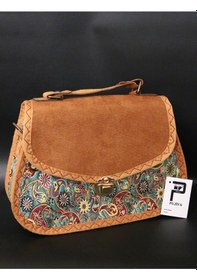 Resim Pujiva Etnik Tarz Kilim Desenli, Omuz Askılı, Çok Cebli Fermuarlı, Kilitli, Gece, Günlük Çanta En 26 Boy 19 Yeşil 