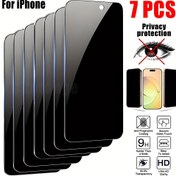 Resim 7 Adet Gizlilik Tempered Cam Ekran Koruyucuları for iphone 16e 16 Pro Max 15 Pro Max 14 Plus 13 12 Pro 12 mini Tam Kılıf HD Anti-peek Gizlilik Koruma Mobil Telefon Ekran Koruyucu Filmler 