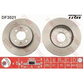 Resim Honda Civic 7 Fren Diski On 2001-2006 Trw Df3021 2adettir 