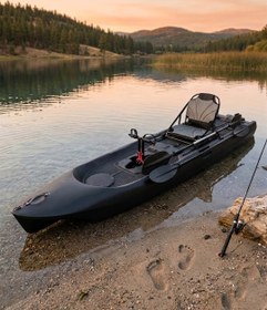 Resim Sup Pro Tek Kişilik Pedallı Balıkçı Kanosu Siyah 