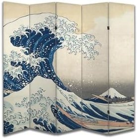 Resim Ando Hiroshige - The Great WaveTemalı Paravan Room Divider Oda Bölücü PRVN-AH1, 220 x 180 