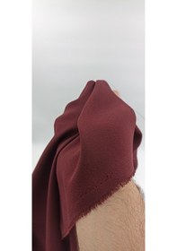 Resim Bordo Dökümlü Krep Kumaş 