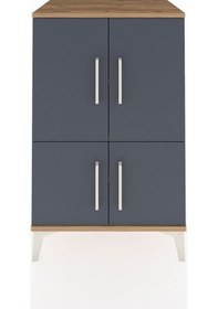 Resim Hyperion Komodin 3 Raflı 4 Kapaklı 60x44x96 Çam-antrasit Çam 