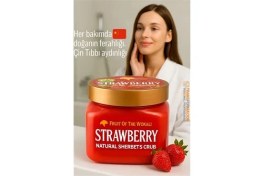 Resim Hsnet Profesyonel Çilek Doğal Peeling - Tüm Vücut Scrub 600 ml 