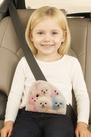 Resim SS Oto Çocuk Emniyet Kemeri Düzenleyici Ve Tutucu Emniyet Kemer Pedi(RENKLİ KÖPEK GÖRSELLİ) Yumuşak kumaş 