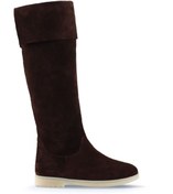 Resim Bueno Shoes Kahverengi Süet Kadın Düz Çizme 01wt3308 
