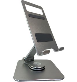 Resim Sore 360 Derece Dönebilen Lüks Katlanabilir Metal Tablet Ve Telefon Tutucu Stant Masaüstü Şarj Stand 