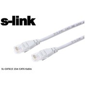Resim S-Link Sl-Cat615 Cat6 15Mt Gri Utp Patch Kablo 