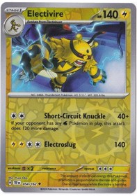 Resim Electivire Reverse Holo 054/162 - Temporal Forces - Pokemon Kartı Mint 