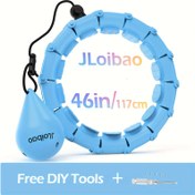 Resim Jloibao Ağırlıklı Fitness Dairesi, Sonsuz Fitness Dairesi Büyük Boyut 46 İnç/117 Cm, 24 Çıkarılabilir Bağlantı ve Kadınlar ve Başlangıçlar için DIY Boş Toplar 