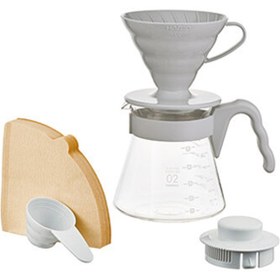 Resim Hario V60 Kahve Demleme Seti (Açık Gri) 