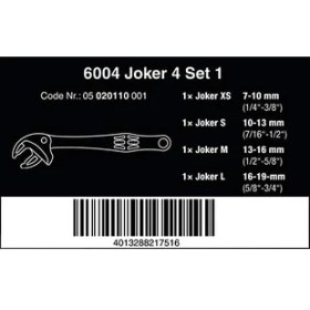 Resim Wera 6004 Joker 4 Lü Set Ayarlı Ingiliz Anahtar 05020110001 