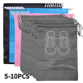 Resim 5-10 adet Çok Renkli Ayakkabı Düzenleyici - Seyahat, Rahat Stil, Non-Woven Malzeme, Ev ve Seyahat Temel Ürünleri için İdeal, Ayakkabı Depolama Çözümü | Rahat Stil Çantalar | Dayanıklı Kumaş, Ayakkabı Düzenleyici Çantalar 