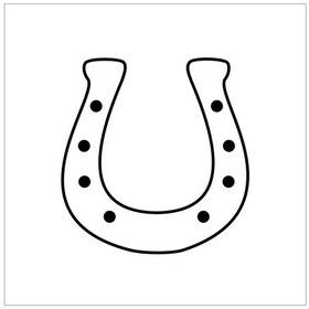 Resim At Nalı Folyo Sticker 70cm Uzunluk Siyah 