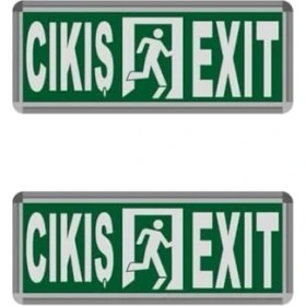 Resim Nisar Store 3W Çıkış-Exit LED Armatür 2 Adet (Exit) Hs 4602 