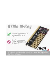 Resim M2 NVME SSD NGFF To PCI-E 3.0 X16 M Key Kart Çevirici Adaptör 