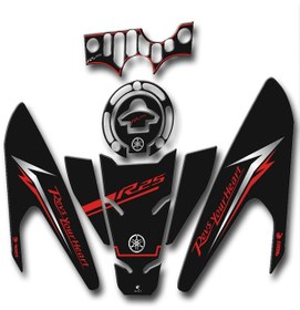 Resim R25 2019-24 Tank Pad Seti Siyah Kırmızı 