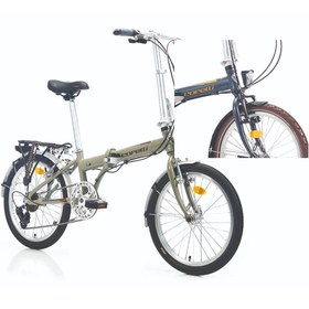 Resim Corelli Just 1.0 V Fren Altus 8 Vites 20 Jant Katlanır Bisiklet Koyu Gri Kahve 