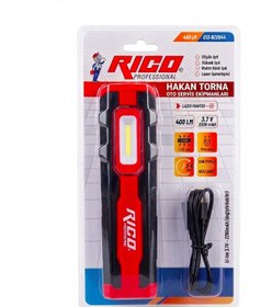 Resim Rico 400 Lümen Şarjlı Mıknatıslı Led Lamba Işıldak Fener 013-rc0044 3 Renk Yanabilme 