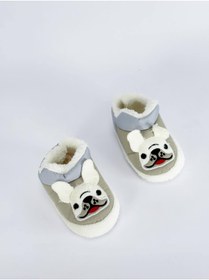 Resim YAŞARYILDIZ AYAKKABI 1963 TEN BERİ Köpek Figürlü İçi Yünlü Çocuk Panduf 