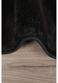 Resim Relax Siyah Köşeli 60x100 + 50x60 Cm 2'li Pufidik Banyo Paspası S Siyah 