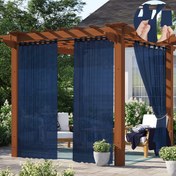 Resim 2 Panelli Dış Mekan Çıkarılabilir Başlık Perdeleri, Etiketli Üst Kısım, Verimli Hava Koşullarına Uygun, Veranda, Pergola, Kulübe ve Diğer Dekorasyonlar İçin 