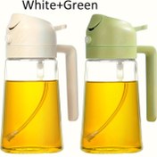 Resim 2 Adet - Plastik Yağ Püskürtme Şişesi Mutfak Dağıtıcı, Sprey Şişe, 2'si 1 Arada Zeytinyağı ve Yağ Püskürtücü, Pişirme, Barbekü, Hava Fritöz, Salata için 470ml/15.8oz Yağ Spreyi 