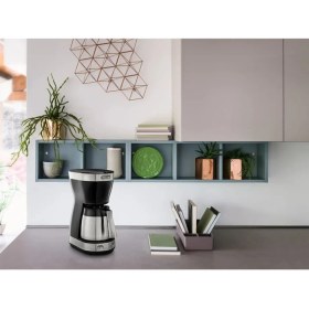 Resim DeLonghi ICM16710 Filtre Kahve Makinesi 1 lt Kapasite Ahşap Renkli Plastik Malzeme Özellikleriyle 