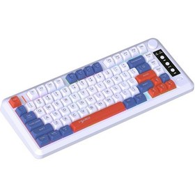 Resim Hxsj L400 Üç Modlu Kızılötesiz Rgb Işık Ince Film 81 Anahtar Klavye Mavi Beyaz Kırmızı 