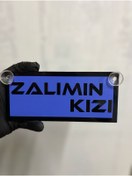 Resim HBSİ VANTUZLU CAM SÜSÜ MAVİ ÜZERİ SİYAH FOLYO ZALIMIN KIZI 