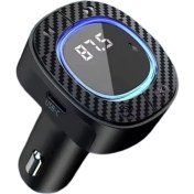 Resim Tekno Grup Lucatch LT-470 Araç Fm Transmitter 20W Typ-C Hızlı Şarjlı Çakmaklık Girişli USB Çalar Bluetooth Baglantılı Müzik ve Telefon Görüşmesi 