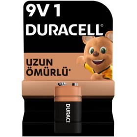 Resim Duracell 9V Alkalin Pil (1'li paket) 6LR61/MN1604 