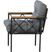 Resim adımshops Balkon-bahçe-ofis-kafe Çay Seti Koltuk Oturma Takımı-oturma Grubu Miami Tekli 