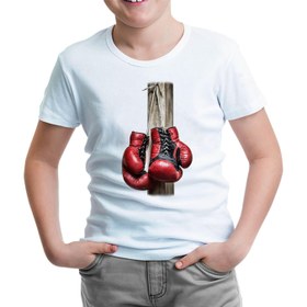 Resim Boks Eldivenleri Beyaz Çocuk Tshirt - Beyaz / 10 Yaş 