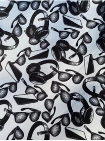 Resim Favor Gözlük Telefon Kombin Desenli Dijital Baskılı Kumaş Fvr-1620 