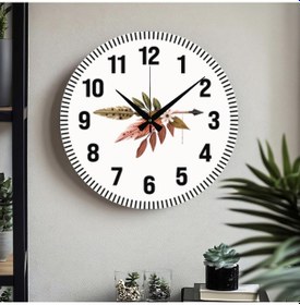 Resim Çiçek Desenli Dekoratif Türkçe Rakamlı Uv Baskılı Duvar Saati Sessiz Akar Mekanizma Metal Akrep Mor 