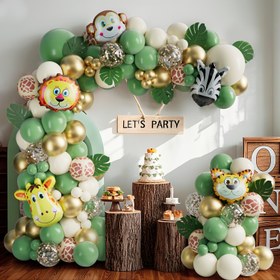 Resim 134 adet Hayvan Balon Garland Kiti, Avokado Yeşili Balon Seti, Hayvan Dünya Temalı Parti Dekoru, Doğum Günü Parti Dekoru, Yıl Dönümü Dekoru, Tatil Dekoru, İç Mekan Dış Mekan Dekoru, Ev Dekoru, Oda Dekoru 